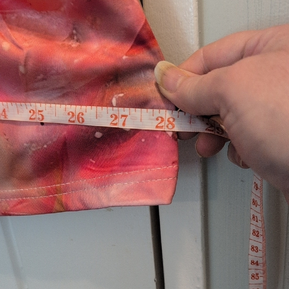 Pink and Orange Oversized Short Sleeve Scrub Top - Picture 5 of 7